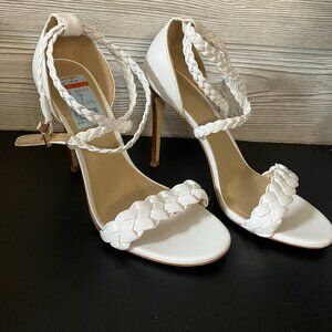 Michael Kors White Braided Heels